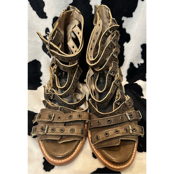 Freebird By Steven Women’s Cassandra Heeled Sandals Size 9 - Grey - Picture 3 of 9